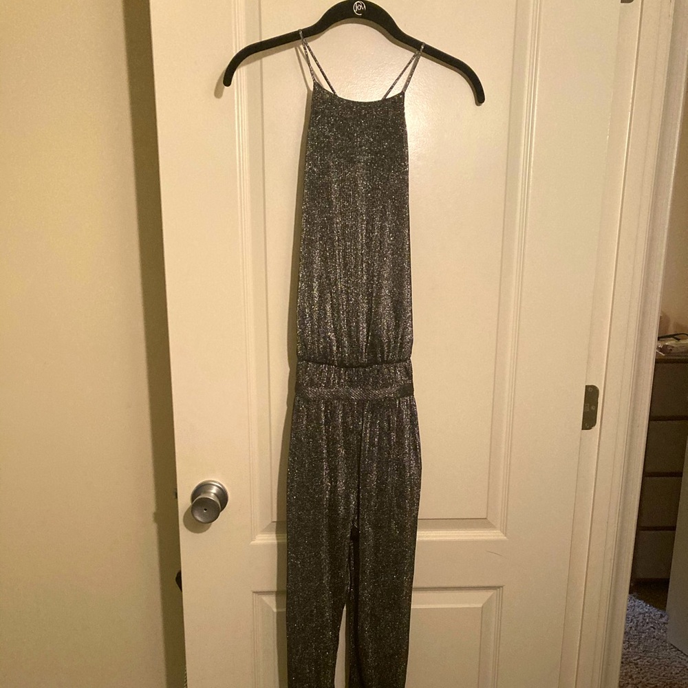 Halston Heritage Metallic Jumpsuit